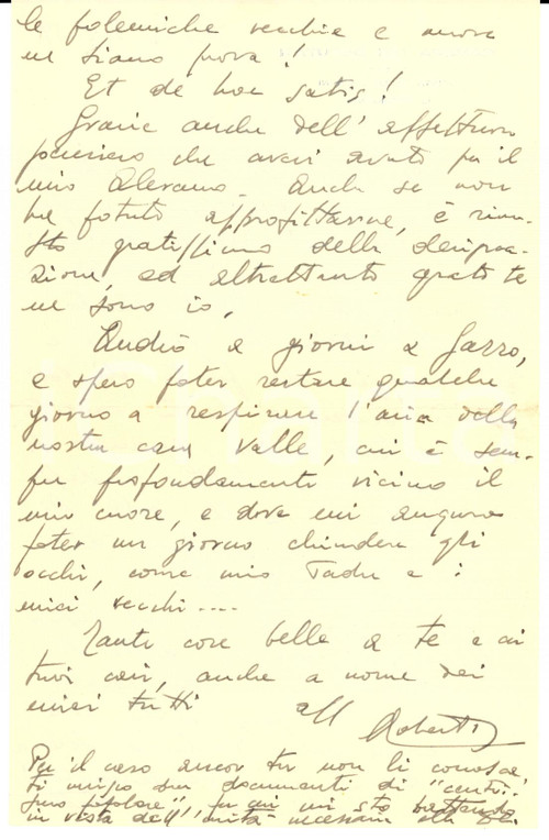 1959 GENOVA Roberto LUCIFREDI rassicura mons. Raffaele DE GIULI *Autografo 1959 GENOVA Roberto LUCIFREDI rassicura mons. Raffaele DE GIULI *Autografo